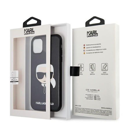 Karl Lagerfeld Silicone Ikonik Karl`s Head - Etui iPhone 11 (czarny)